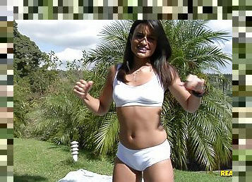 Incredibly Flexible Brazilian Babe Enjoys A Hot Outdoor Fuck