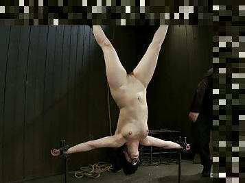 Wild Bondage with Hot Girl Hanging Upside Down in BDSM Video