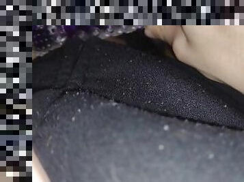 Holding my cumshot in a dildo