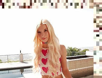 Stunning blonde Kenzie Reeves in cute socks drilled very hard