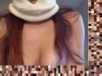 LATINA PLAYS WITH BOOBS ONLYFANS LEAK DOES CONTENT WHILE MOMS HOME