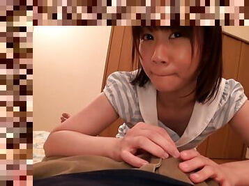 Amateur show with a horny Japanese teen