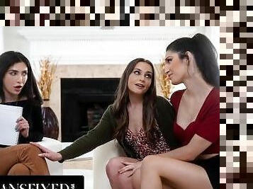 TRANSFIXED - Trans Zariah Aura & Her Cis Girlfriend Have A Threesome With THE Journalist Jane Wilde
