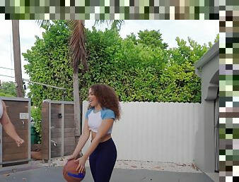 Kinky Latina Willow Ryder looses a basketball game and gets dicked