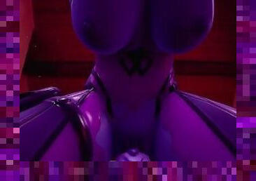 Widowmaker from Overwatch fuck herself with Bad Dragon dildo????????