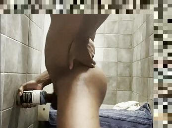 Handjob BBC in shower with pocket pussy homemade