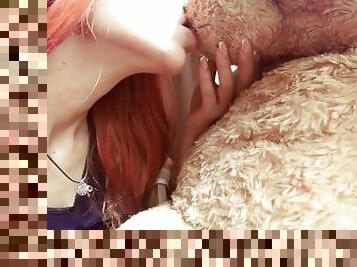 Kissing Teddy Bear - Pov Beautiful Lips