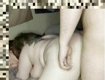 Pale BBW gets pounded from behind