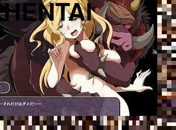 The devil treasure hentai game - A sexy blonde hardcore fucked by giant demon