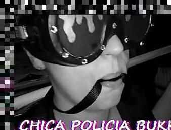 La Chica Policia Bukkake - Hotwife Blonde Cumslut In Bondage Gets Covered In Cum - ScruffyTheCumSlut