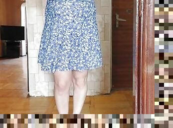 Hot Girly Boy Sissy Alone At Home Dressing On Her New Sexy Dresses