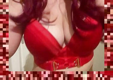 Redhead with Extremely Bouncy Big Natural Tits - Slowmotion Boobs video