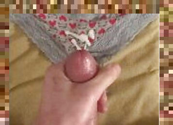 Cumming on her panties for a fan