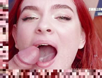 Miss Olivia redhead babe bukkake porn