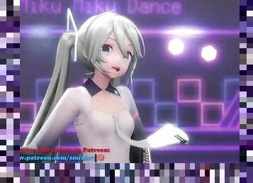 Hatsune Miku Hentai Cynical Night Plan Undress Dance Small Tits MMD 3D Purple Hair Color Edit Smixix