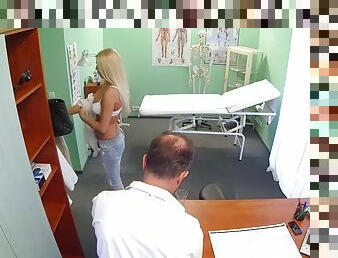 Fake doctor has to make an examination of her pussy