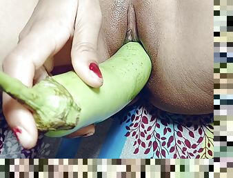 My Small Pussy Brutally Fucked By Big Brinjal