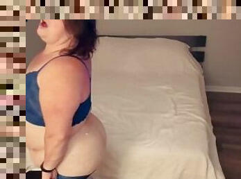 BBW lingerie strip tease