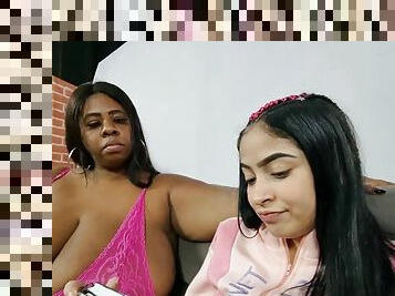 Br.lz.kissing.tongue.bbw.ebony.interracial.big.vs.small