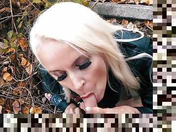 German Skinny blonde milf picked up on Street and fuck