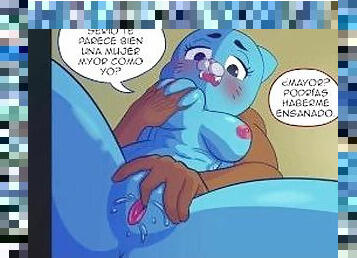 Nicole Watterson Montando Una Enorme Verga Mientras Su Esposo Trabaja - Gumball Hentai