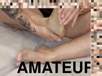 mastürbasyon-masturbation, amatör, köle, ayaklar, pis, fetiş, tek-kişilik