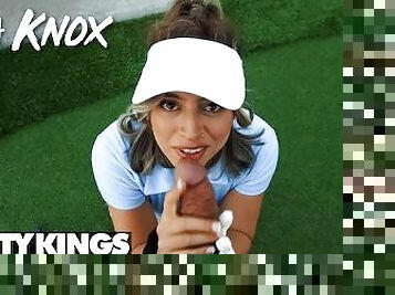 REALITY KINGS - Ella Knox Rewards Her Man For Teaching Her To Play Golf With A Blowjob & A Nice Fuck