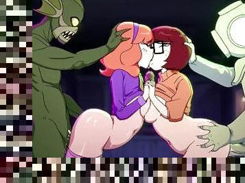 Scooby Doo Daphne and Velma Hard Monster Fuck in 4K