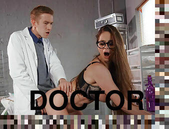 Curvy doctor Cathy Heaven is entertained by colleague