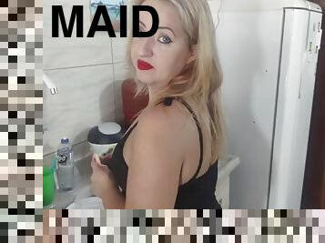 Fucking the maids ass in the kitchen