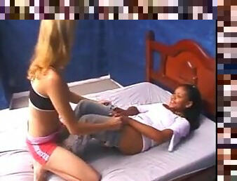 Black Brazilian girl gets deep fisting from her lesbian friend.