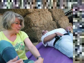 German mature grandma fucks outdoor in amateur