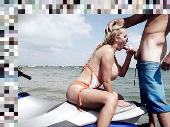 Hardcore fucking on the beach with fake boobs wife Nikki Benz
