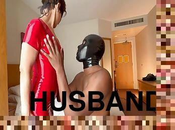 Letting My Sub Shine My Latex Infront Of My Husband