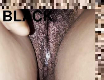 Cum Inside Black Hairy Pussy