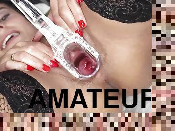 Lovely hussy breathtaking closeup pussy clip