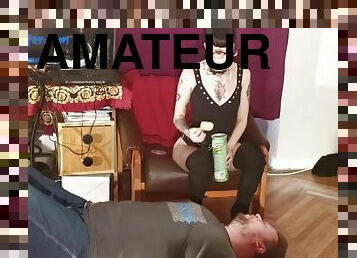 Beth Kinky - Slim Goth Domina Feeding Her Slave Mouth To Mouth Pt1 Hd Amateur