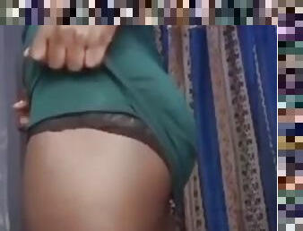 Kenyan femboy Sexyjayla254 stripping to show big black cock and fingers asshole