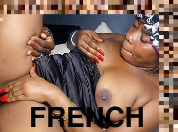French African ebony mom with fat ass in amateur homemade black on black hardcore