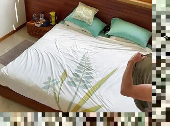 Wife records with camera and catches husband fucking her friend in the bedroom