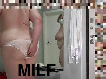 Curvy milf came home with an anal sex toy in her big ass. Anal pleasure all day long. PAWG and hairy pussy