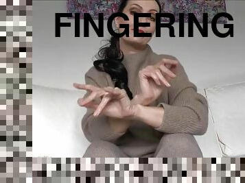 Lady Victoria Valente - Cashmere Knit Outfit, Beautiful Hands, Short Fingernails, Close-ups, JOI