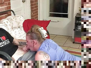 Cheating wife caught giving the neighbor a blowjob and smoking!
