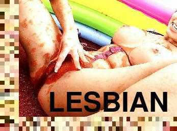 Sammy Jayne And Krystal Webb Fuck In A Pool Of Jelly - BANG!