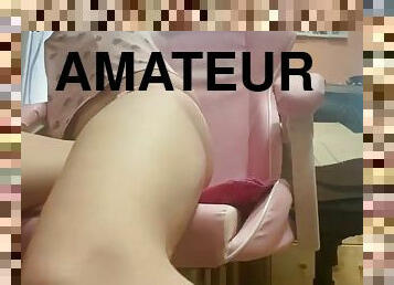 Masturbating in white panties