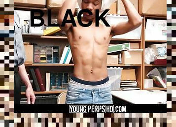 Black Twink Shoplifter Fucked By White Security Officer