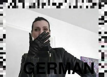 Sniffing Squeaky Leather Gloves, Hand Over Mouth Lady Victoria Valente Jerk off Instructions for Small Cocks