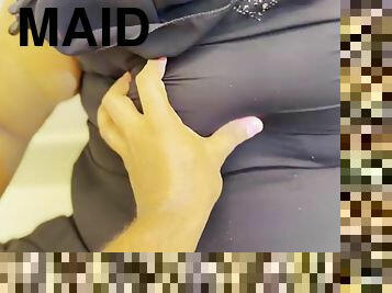 POV: Fucking a BBW Beautiful Hot Maid with big ass in Saudi Arabia - Multiple Cum