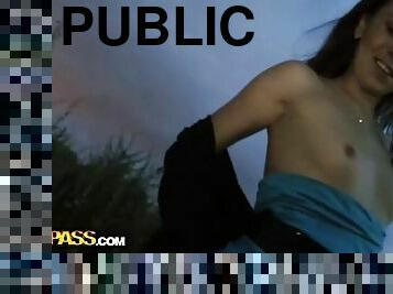 Public blowjob and anal with a stranger