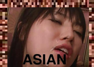 Azusa Nagasawa receives a rookie Asian oral pleasure and creampie during her first-ever sexual experience.